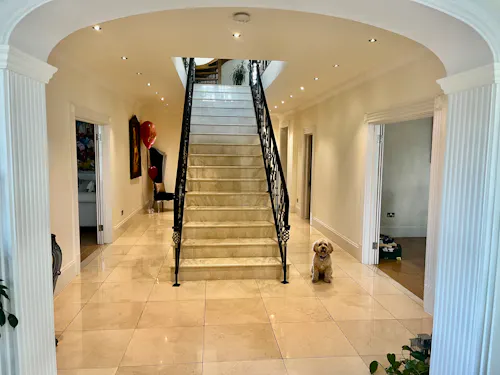 Chigwell white stucco home, D2727