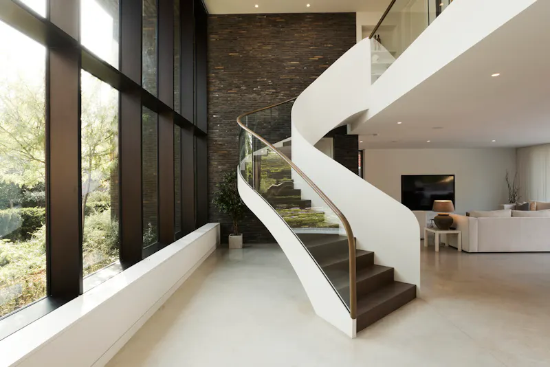 Staircase at Sleek Rickmansworth pool house, K491 (photo 5)