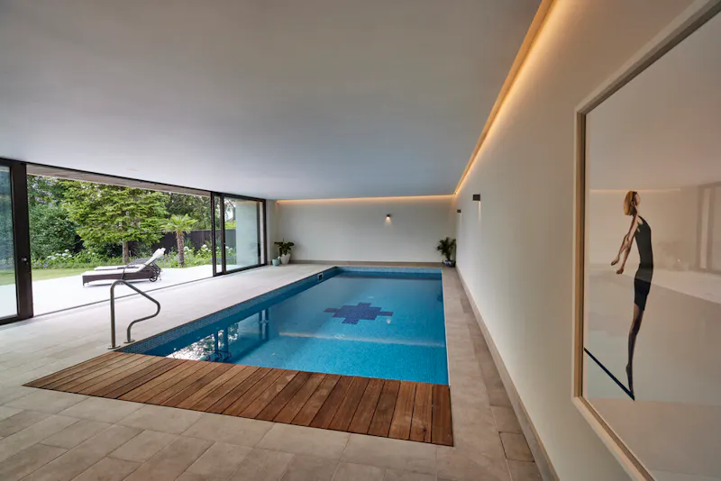 Swimming pool - indoor at Sleek Rickmansworth pool house, K491 (photo 12)