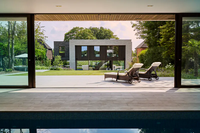 Terrace/Patio at Sleek Rickmansworth pool house, K491 (photo 9)