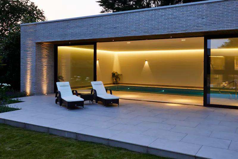 Terrace/Patio at Sleek Rickmansworth pool house, K491 (photo 10)