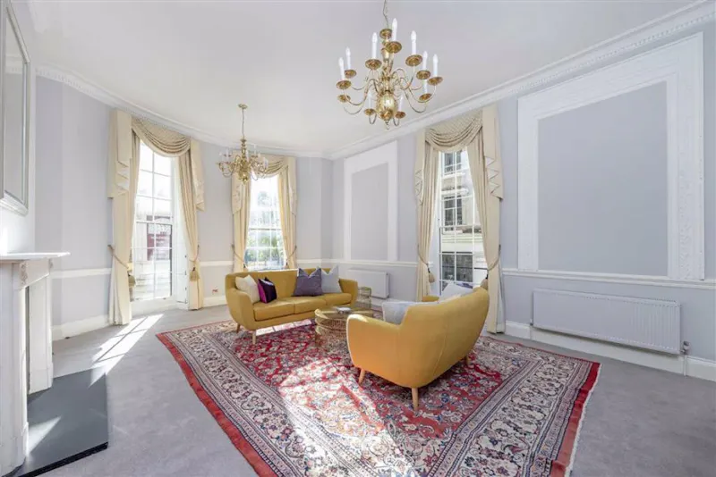 Living Room at Vacant Embankment townhouse, A1508 (photo 8)