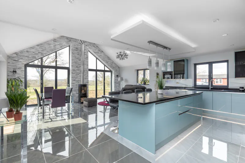 Open plan at Modern Chalet Watton-at-Stone, D2731 (photo 13)