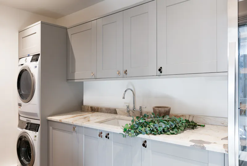 Utility room at Light & neutral Clapham home, E524 (photo 18)