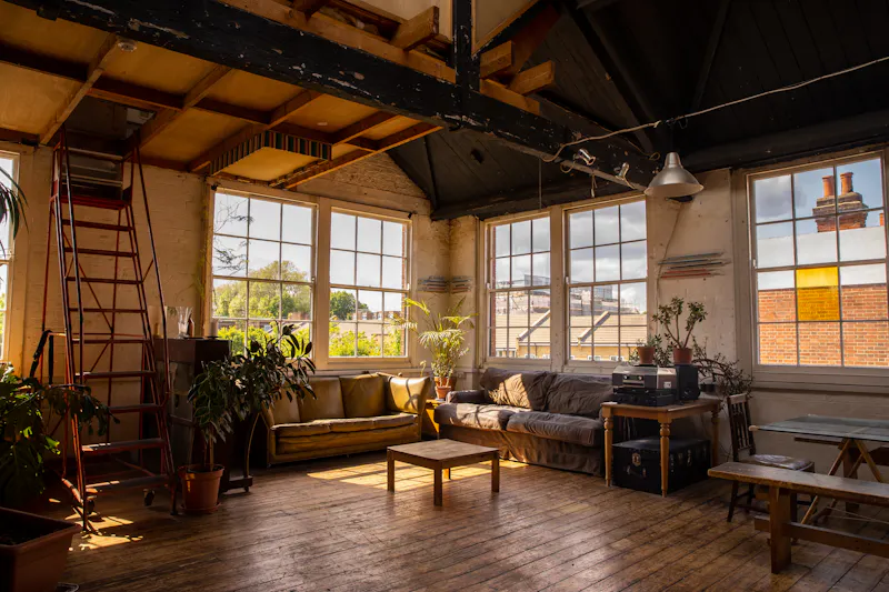 Floor - wooden at Converted Hackney Factory, F1250 (photo 3)