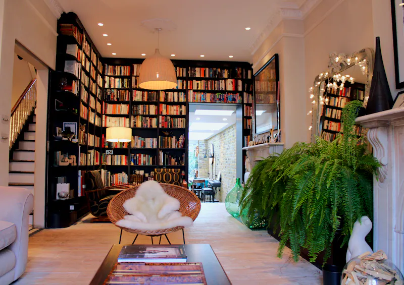 Library at Queens Park Victorian home, B1908 (photo 5)