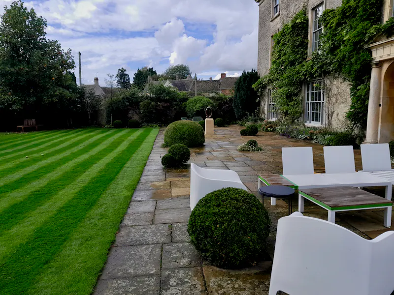Terrace/Patio at Restored Cotswold Manor House, A1617 (photo 32)