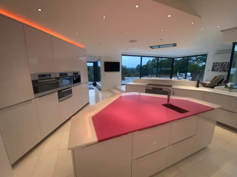 Kitchen at Unique modern house in Lyne, D2749 (photo 10)