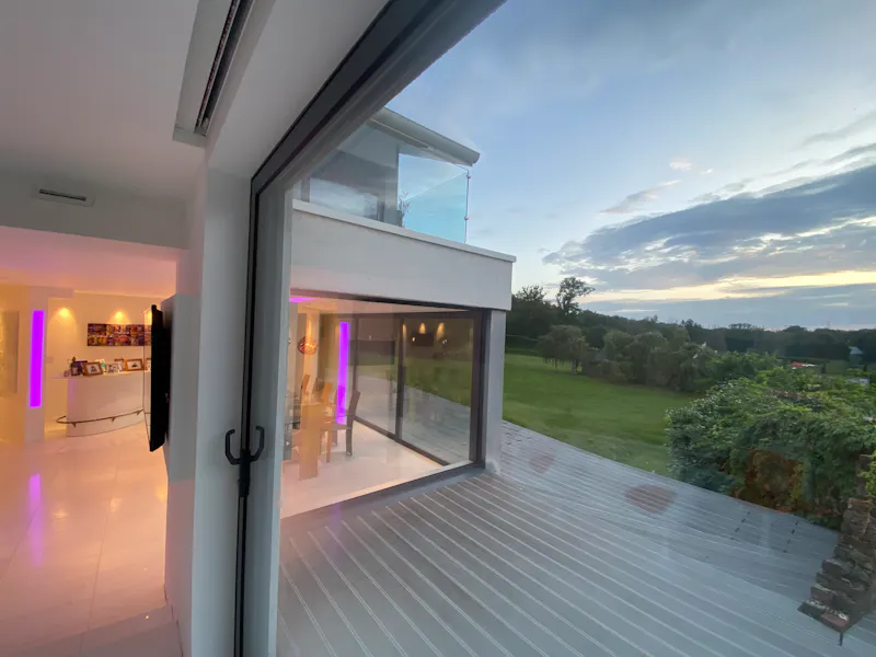 Terrace/Patio at Unique modern house in Lyne, D2749 (photo 25)