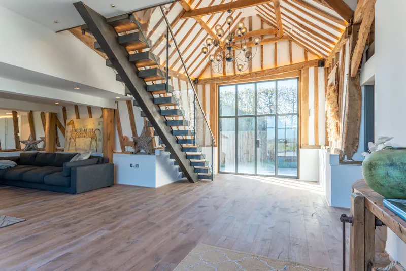 Staircase at Whempstead barn conversion, D2750 (photo 21)