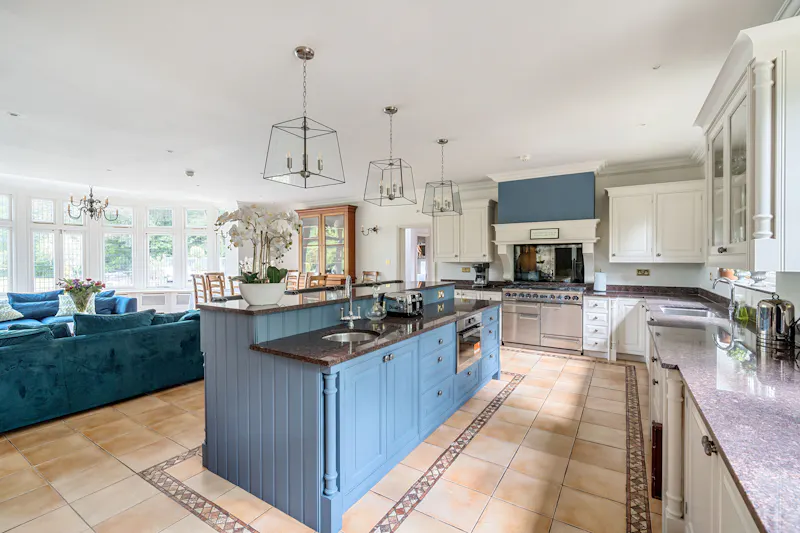 Kitchen island at Vacant modern Ascot pool house , M345 (photo 9)