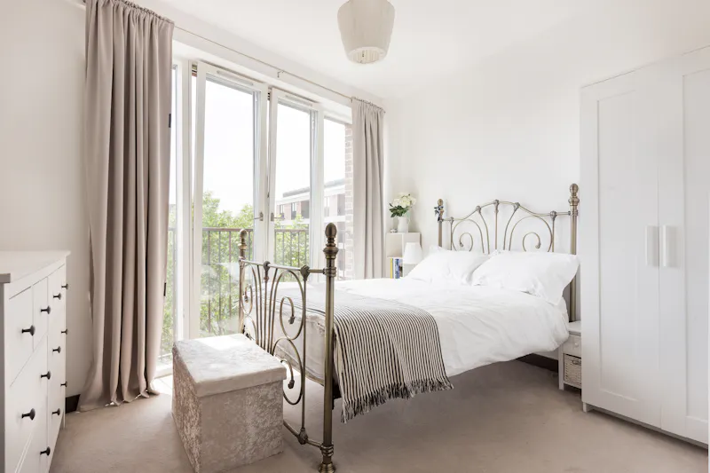 Bedroom at New build flat in Hackney Wick, F1244 (photo 8)