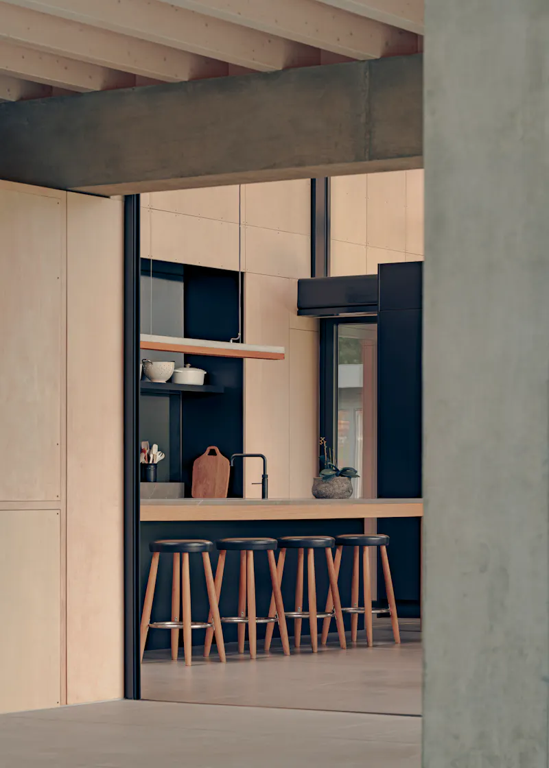 Kitchen at Incredible modern Norwich barn , K497 (photo 8)