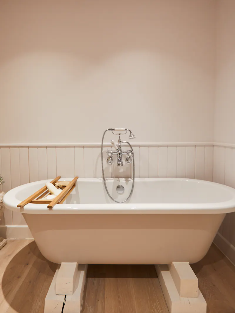 Bath - rolltop at Renovated Totteridge Home, D2764 (photo 21)