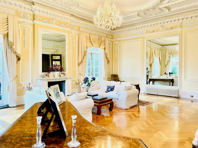 Fireplace at Elegant Longcross house, A1254 (photo 8)