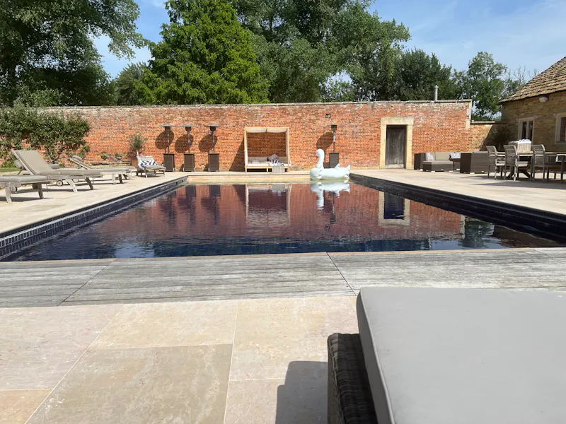 Swimming pool - outdoor at Idyllic Georgian Chippenham Manor, A1626 (photo 87)