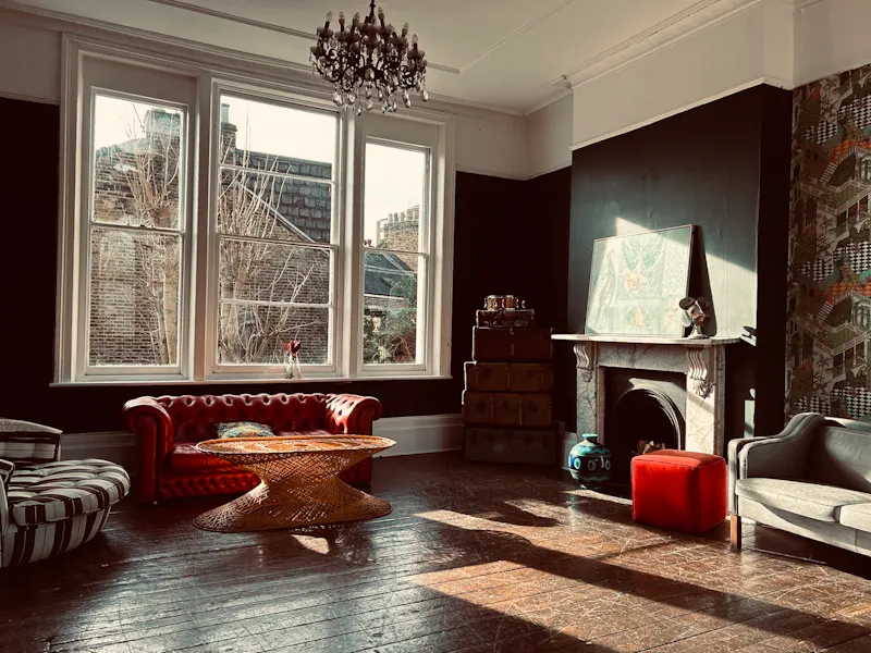 Fireplace at Eclectic house in Hackney, F407 (photo 8)