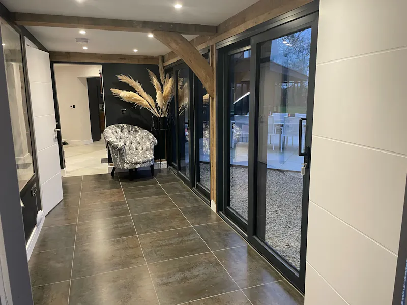 Corridor at Modern pool house Wineham , D2769 (photo 4)