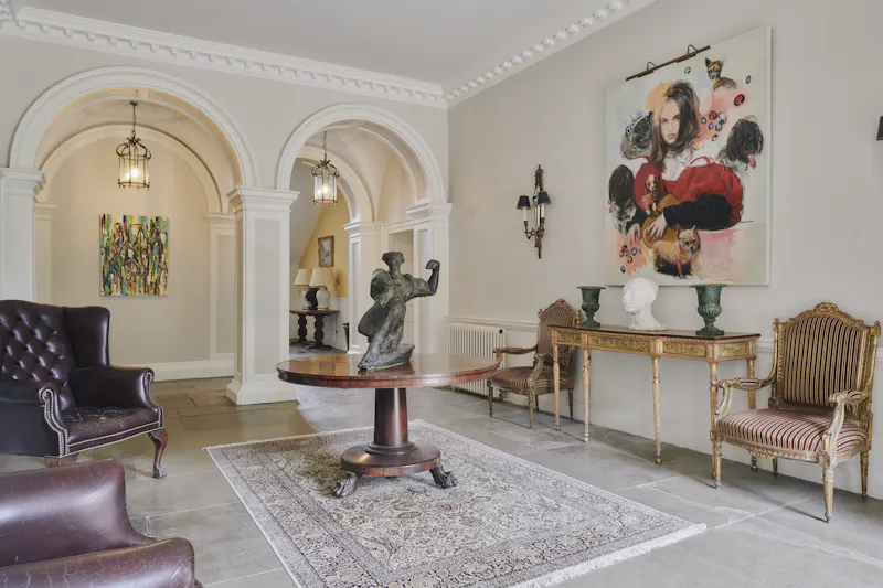 Entrance hall at Idyllic Georgian Chippenham Manor, A1626 (photo 4)