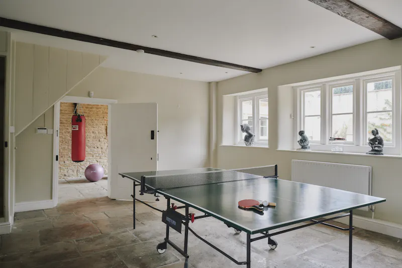 Games room at Idyllic Georgian Chippenham Manor, A1626 (photo 80)