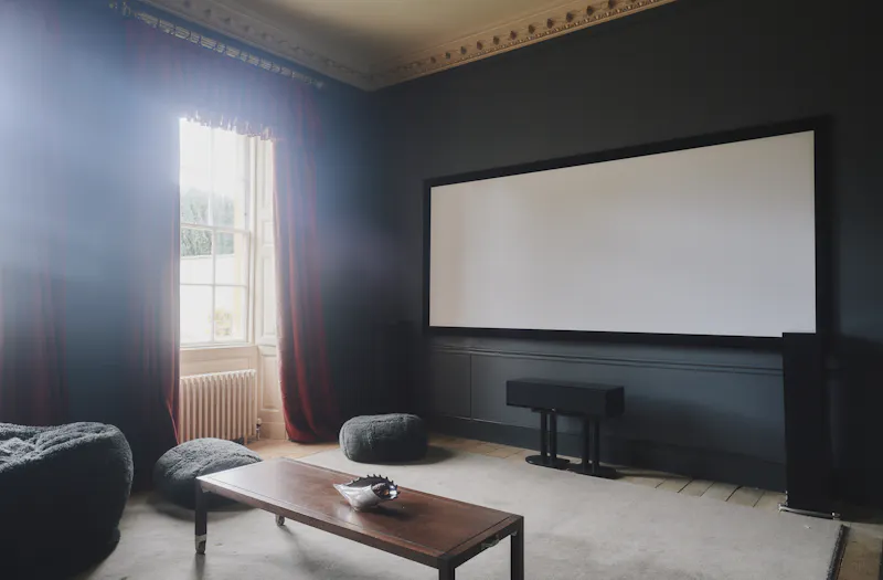 Home cinema at Idyllic Georgian Chippenham Manor, A1626 (photo 18)