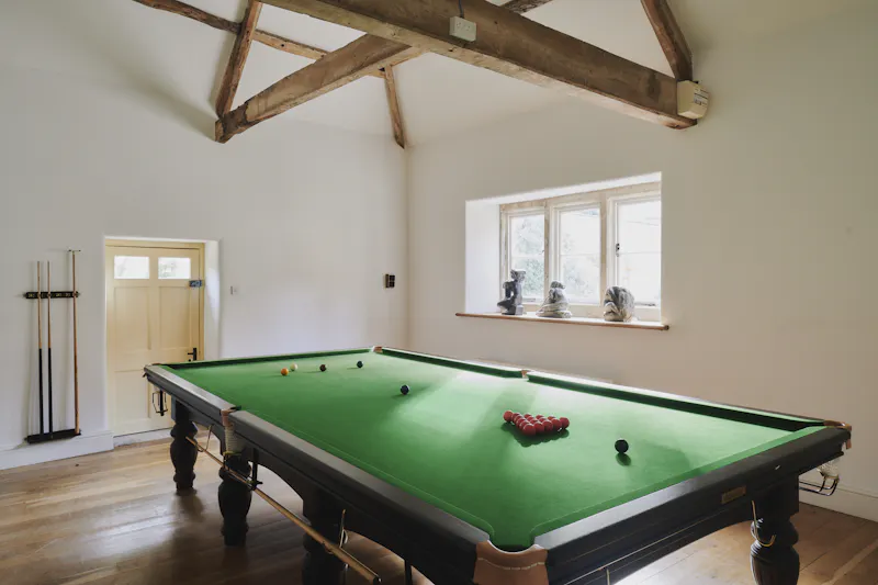 Games room at Idyllic Georgian Chippenham Manor, A1626 (photo 83)