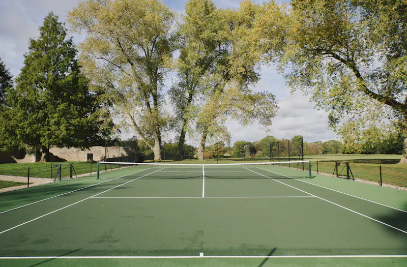 Tennis court at Idyllic Georgian Chippenham Manor, A1626 (photo 121)