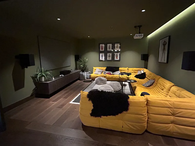 Home cinema at Contemporary Muswell Hill Home, D2771 (photo 12)