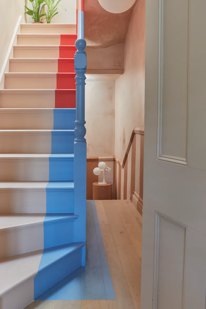 Staircase at Colourful Harringay house, B2041 (photo 42)