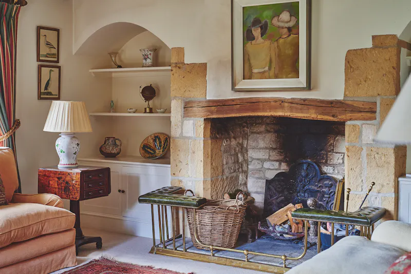 Fireplace at Picturesque Cotswold Grange, C943 (photo 8)