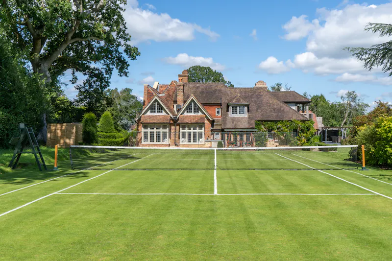 Tennis court at Modernised Tudor Petworth Manor, M362 (photo 41)
