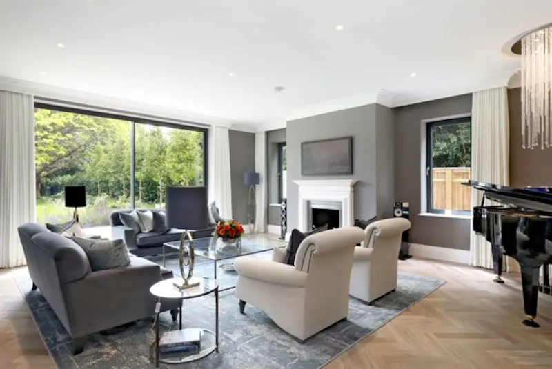 Living Room at Cobham Modern Mansion, D2779 (photo 15)