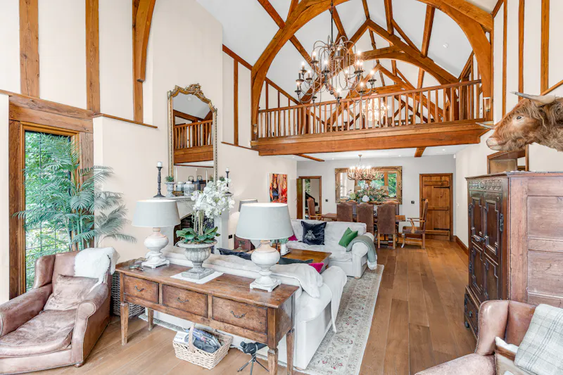 Floor - wooden at Oak Framed Hertfordshire Home, M273 (photo 4)