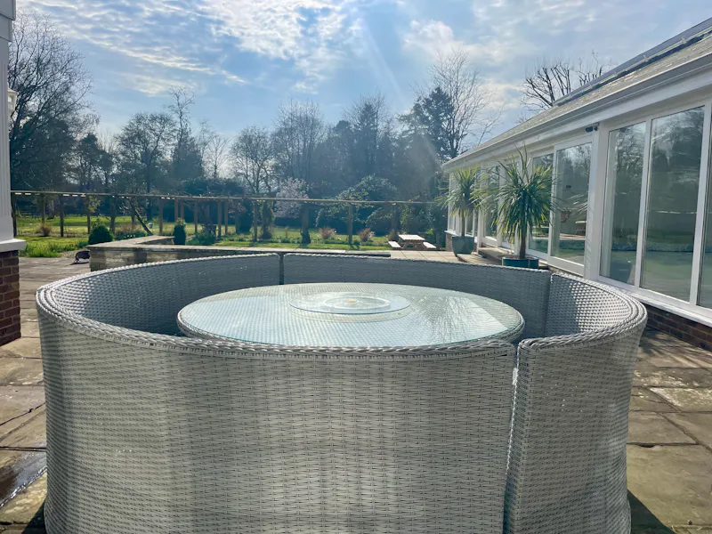 Terrace/Patio at Vesitile Hampshire Pool House, D2785 (photo 29)