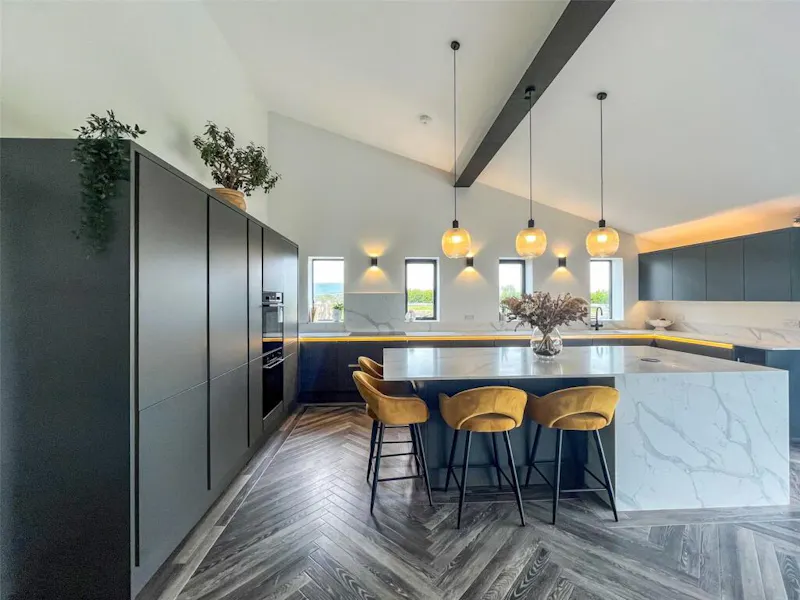 Floor - wooden at Modern-Build Bungalow Selmeston, D2789 (photo 7)