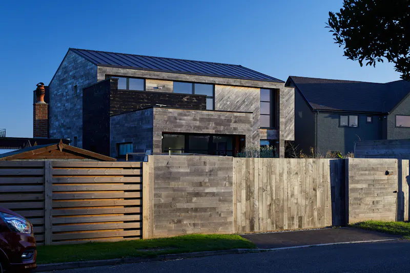 Driveway at Modern Chichester Beach House, D2794 (photo 1)