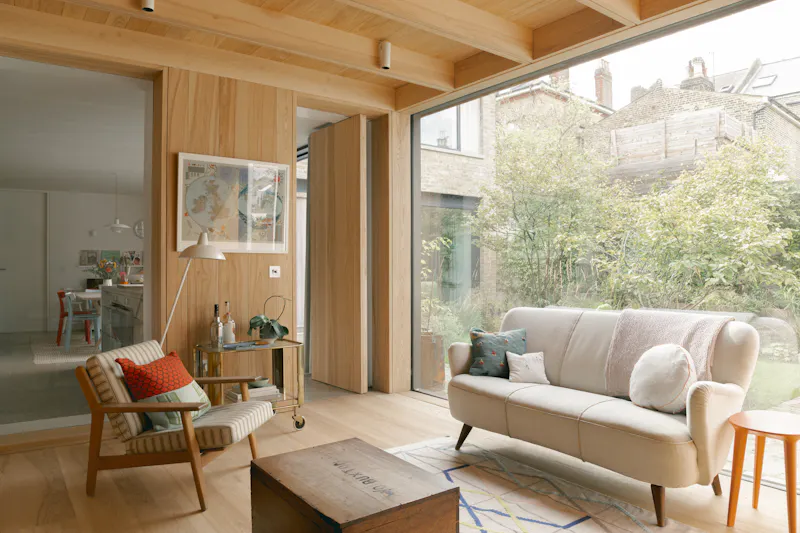 Living Room at Cool minimal East Dulwich mews , K505 (photo 10)