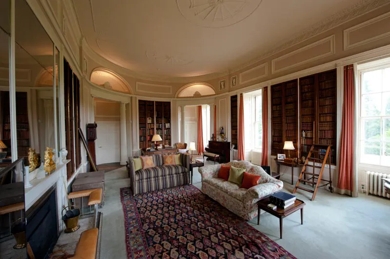 Library at Chateau style house Northampton, A1379 (photo 5)