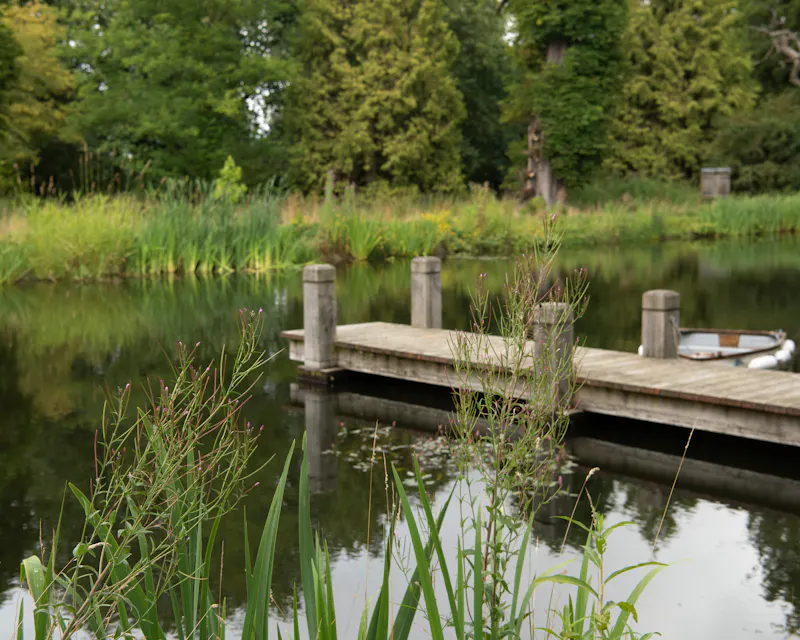 Lake at Chateau style house Northampton, A1379 (photo 36)