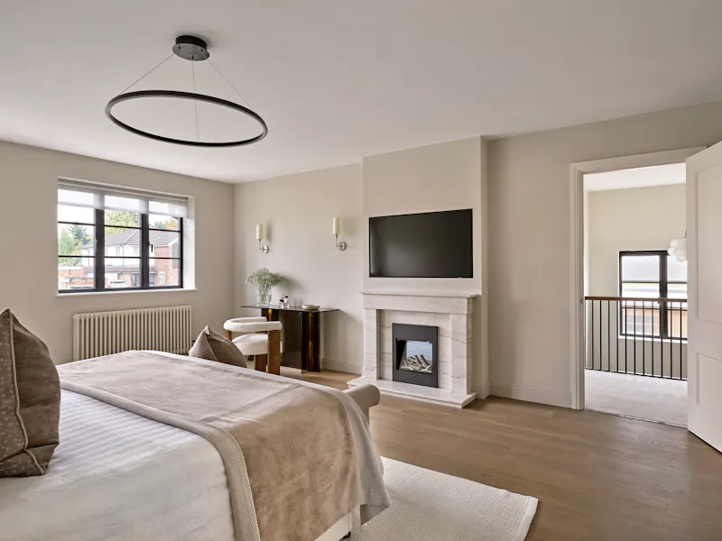 Fireplace at Modern detached home Elstree, D2792 (photo 19)