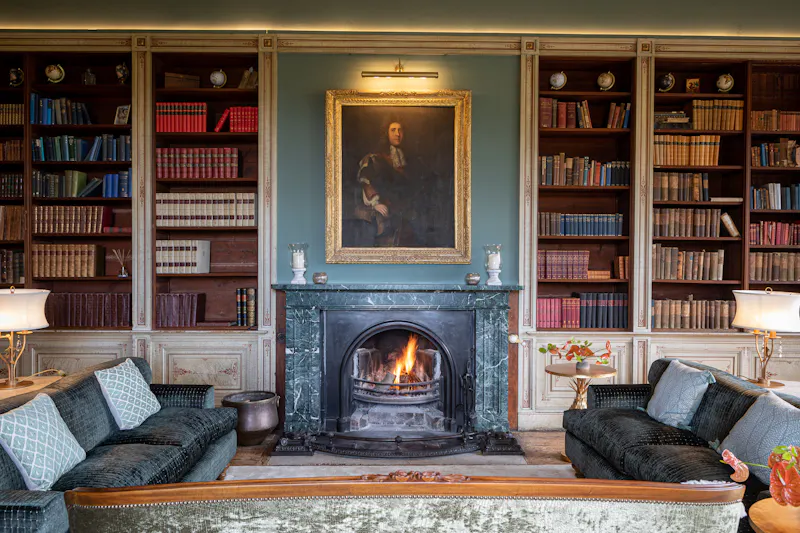 Fireplace at Impeccable Yorkshire Manor, A1648 (photo 7)