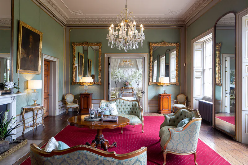 Drawing room at Impeccable Yorkshire Manor, A1648 (photo 9)