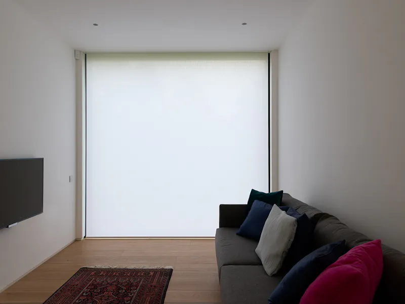 Living Room at Sleek steel Cambridge House, K510 (photo 48)