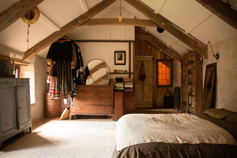 Bedroom - main at Remote Welsh Cottage and Cabin, C945 (photo 20)