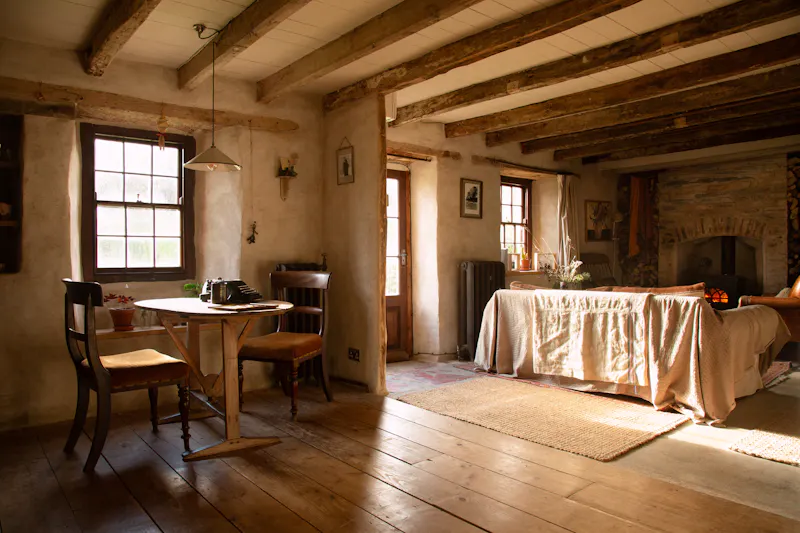 Dining room at Remote Welsh Cottage and Cabin, C945 (photo 6)