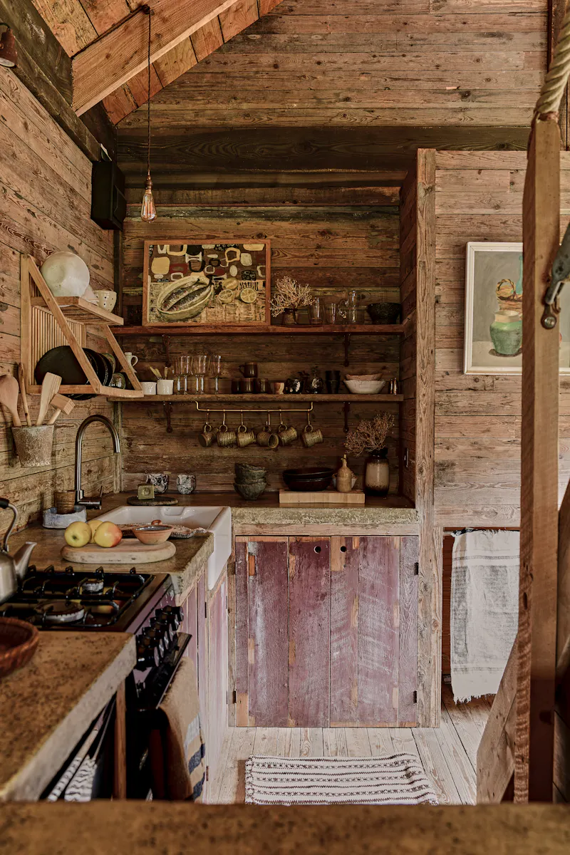 Kitchen at Remote Welsh Cottage and Cabin, C945 (photo 44)