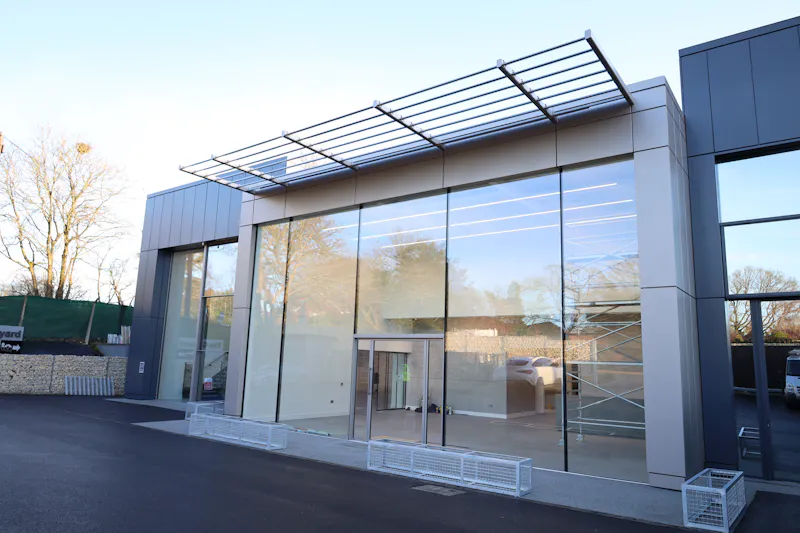Glass at Amersham glass showroom, T182 (photo 1)