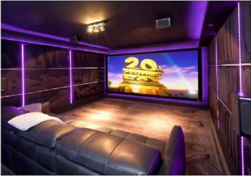 Home cinema at 19th Century Gothic Kent Home, B2072 (photo 16)