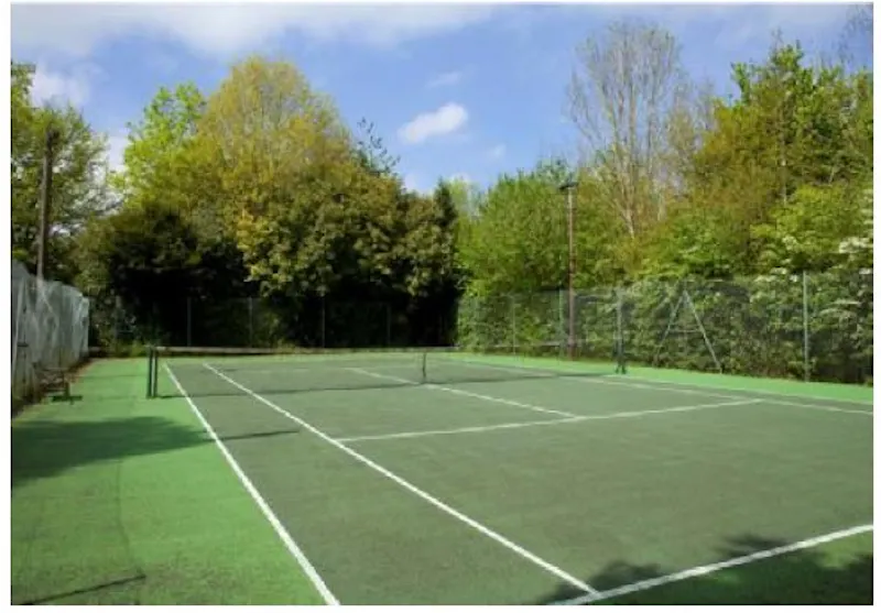Tennis court at 19th Century Gothic Kent Home, B2072 (photo 34)