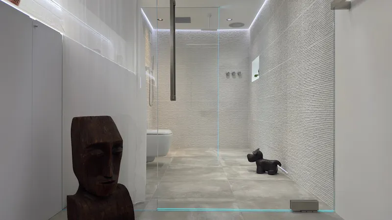 Bathroom at Modern Poplar Factory Flat, F1261 (photo 18)